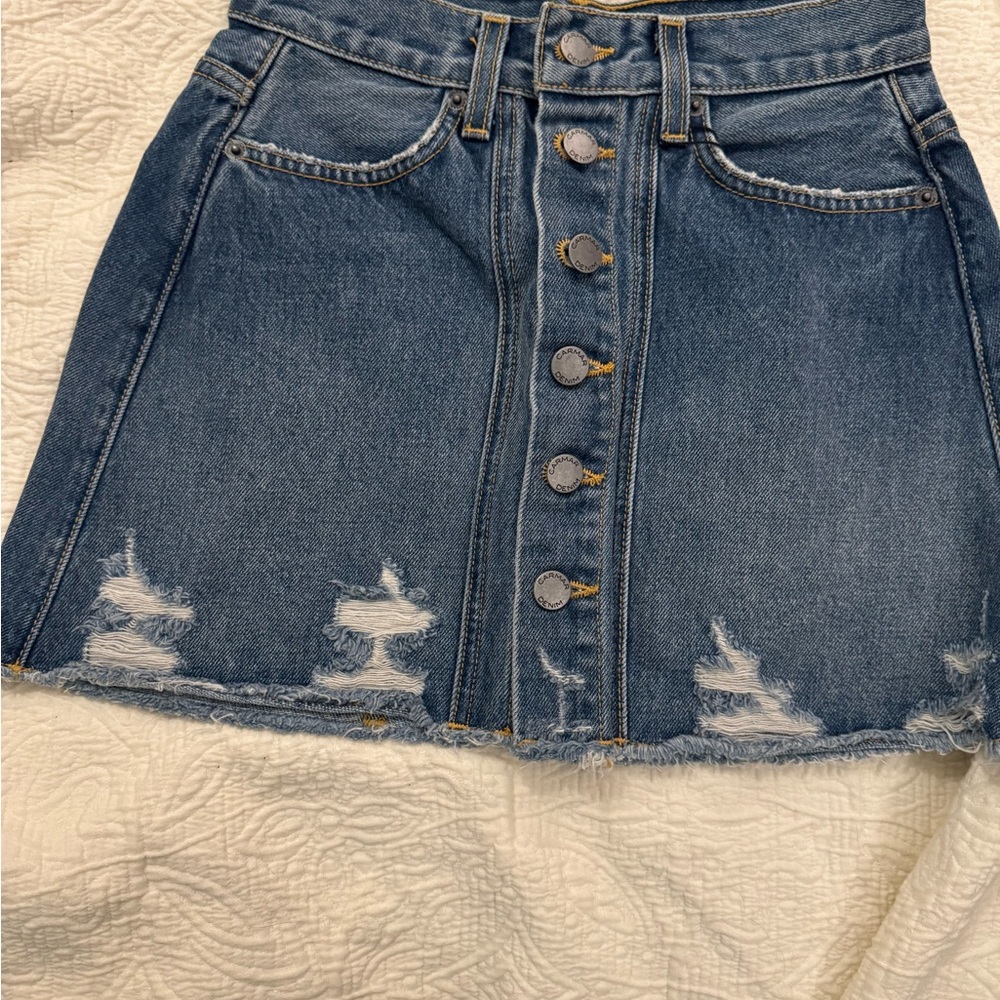 Denim Button-Up Skirt